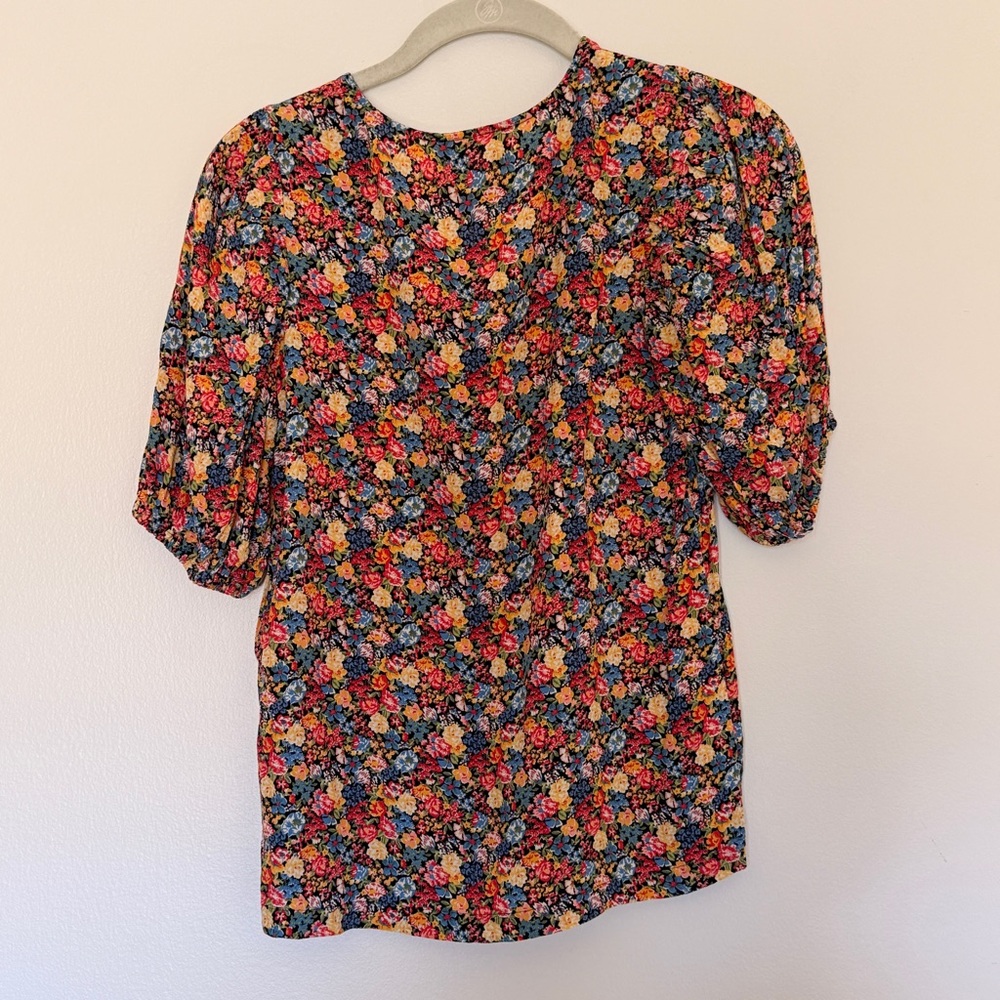 Sezane Paula Blouse Fleurs Soleil - Size 34 - Picture 2 of 2